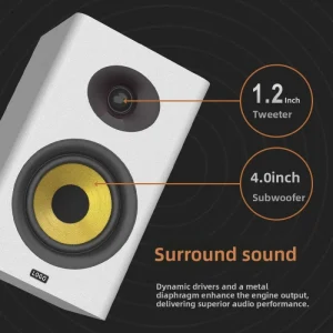 HiFi 4 inch Audiophile Bookshelf Speaker with 100W Output for 4.1 5.3 for ARC Wooden Cabinet for Home Theater
