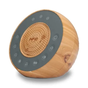 HiFiD Smart Sleep Device Sleep Aid LED Night Light With 31 Natural Soothing Sounds White Noise Machine Wood Color