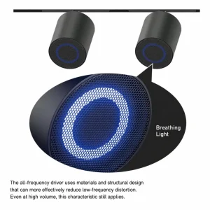 High Efficiency Magnetic Track Light Audio Speaker Music Sync LED Rail System For Luxury Hotel And Restaurant Lighting
