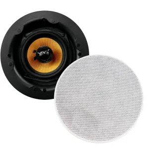 High End 5-inch Coaxial Ceiling Speaker with 5″ Woofer & 1″ Tweeter Amplifier Stereo In-Wall Speakers for Home & Family Parties