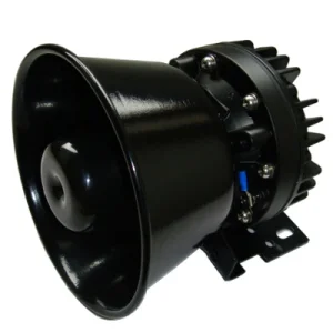 High-Power 100W round Speaker Horn 12V 24V Iron Housing Car Used 2-Way Loudspeaker with ABS and Metal Materials