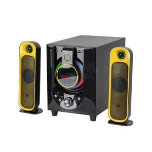 High Power 2.1 Channel Wooden Speaker 100W Subwoofer+20W*2 Satellite Speakers BT FM USB SD AUX Remote for Home Party Use