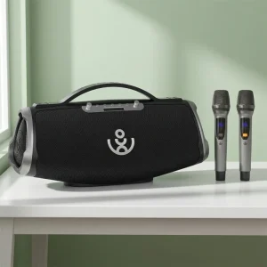 High Power 300W Bluetooth Three Way Speaker with Rechargeable Battery and Handheld Microphones