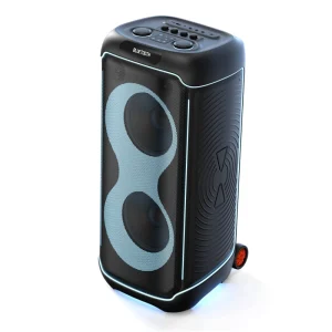 High Power 360W Dual 12” Professional Mobile Portable Bluetooth Party Speaker for TWS UHF DJ Performances and Live Music Events