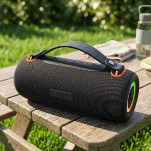 High Power 4000mAh Portable Speaker Hand Strap RGB Light BT5.2 Waterproof Heavy Loud Bass Wireless Speaker for Outdoor Party