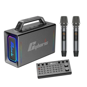 High Power Bluetooth 5.3 Portable RGB Pickup Microphone Speaker for Party