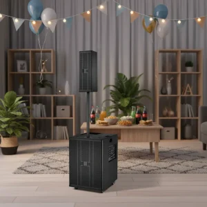 High-Power Line Array for Sound Column 4-Speaker 5.1 Channel Wooden Support Subwoofer Outdoor Square Dancing