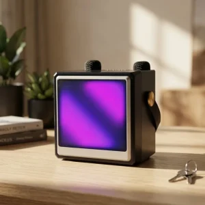 High Quality 2000mAh 10W Max Party Home Theatre Dual Mode Portable Wireless Karaoke Speaker with Dual Microphone
