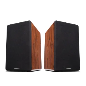 High end Bookshelf 2.0 Speaker Living Room Two frequency Passive HiFi Home Stereo Wooden Speaker