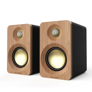 High-end Bookshelf Speaker Sleek Design RGB LED Delicate Sound 100W Powered Wired for Home Theatre Computer Use