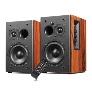 Home 2.0 Active Hi Fi Bookshelf Speakers Living Room Stereo Sound Speaker System with USB AUX BT Function