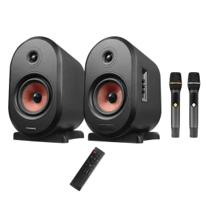 Home Karaoke Sound System Active HIFI Bookshelf Speaker Set Living Room 2.0 Stereo Desktop TV KTV Sound System