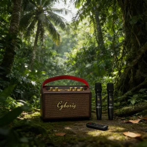 Home Karaoke Wireless for 5.3 Speaker Outdoor Portable Retro 2 Microphones 5000-10000mAh Battery Audio Radio FM