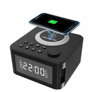 Home Multifunctional Wireless Bluetooth Speaker FM Radio Phone Charger Alarm Clock LED Display Audio Player Memory Card Support