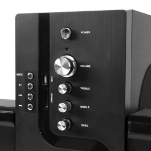 Home Set Multimedia Desktop Computer Speakers 5.1 Subwoofer Home Theatre System BT with Wireless Charger for Mobile Phone