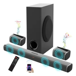 Home Style Soundbar 5.1CH With Wired Subwoofer Dynamic Surround Sound TV Sound Bar for DSP ARC AUX Home Theater System