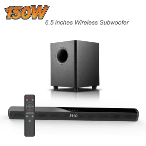 Home Theater System 2.1 Channels Wireless Soundbar with Wireless Subwoofer BT5.0 Computer Mobile Phone TV Sound Bar Speaker