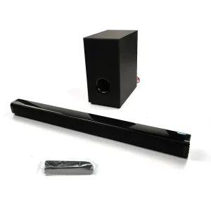 Home Theater System 5.5″ X2 Speakers 2.1CH LCD TV Sound Bar 60W Wireless Speaker with BT Passive Subwoofer Professional Audio