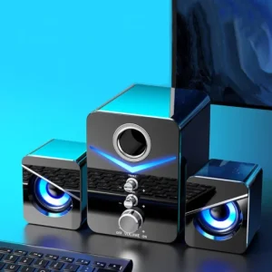 Home Theater TWS Audio Card Aux Outdoor Golden Portable Mini Music Wireless Metal BT Speaker