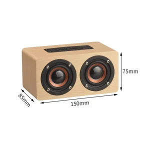 Home Wooden Wireless Small Speaker 6W Mobile Phone Computer Desktop Audio Music Player Portable Bluetooth Speaker