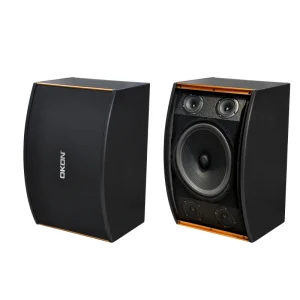 Hot Selling OKON Home Karaoke Speaker System Bluetooth 5.0 Amplifier Wooden Cabinet Audio Set For Family Party