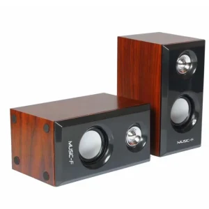Huasheng Factory Solid Wood USB Speakers Desktop Computers Laptops Sound Systems Wooden Subwoofer
