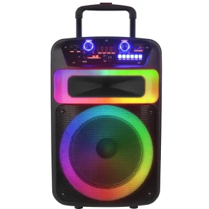 IF 1201 Extra Large Outdoor Speaker Dual 6 Inch Speaker Subwoofer Portable Wireless Column Bass with Microphone