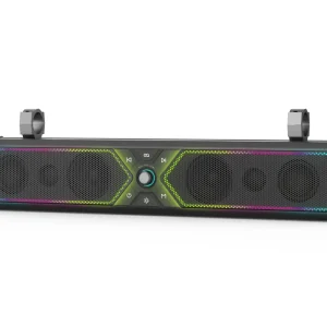 IPX6 RGB 28 Inch Amplified SoundBar for UTV ATV 500W Speaker Sound System LED Illumination 15W Spotlight AUX Output USB Computers
