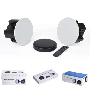 IPX6 Waterproof WiFi 2.4G/5G Ceiling Speaker Built-in Amplifier Two-Way Coaxial 60W Home Theatre Speaker Dual