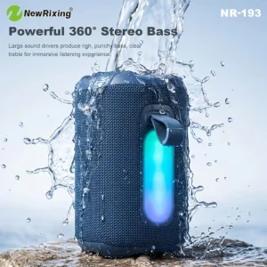 IPX7 Waterproof Bluetooth Speaker Portable RGB Wireless Speaker Outdoor TWS FM TF Card Hands Free Type C Rechargeable Speaker