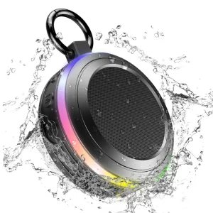 IPX7 Waterproof Bluetooth Speakers Shower Speakers With Light Show Built-in Microphone Shower FM Radio Suction Cup Speaker