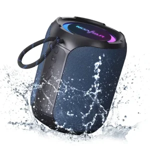 IPX7 Waterproof Shower Speaker with Deep Bass 40W Peak Stereo Sound Wireless Portable for RGB LED Home Party
