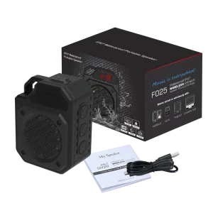 IPX7 Waterproof Speaker 5W Portable Wireless Shower Speaker with FM Radio LED Display TWS Stereo Sound for Outdoor