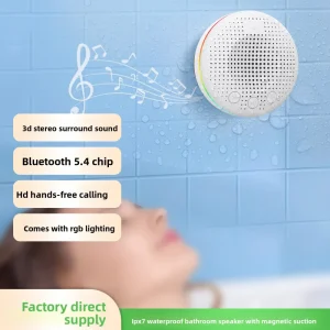 IPX7 Waterproof Wireless Speaker for 5.4 Portable 3D Surround Sound 10H Playtime TF Card Slot ABS Material Outdoor Camping