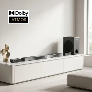 Immersive 360 Spatial Audio 5.1.2 Channel 8″ Wireless Subwoofer BT 4K HDR True Dolby Atmos Home Theater System