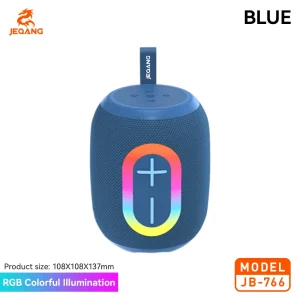 JB 766 Outdoor Portable BT Speaker IPX6 Waterproof RGB Light Mini Wireless Speaker with TF Card U Disk Playback