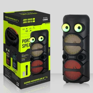 JBR-8809 Double 8-inch 20W Outdoor Speaker with 3000-5000mAh Battery Factory Direct in South America
