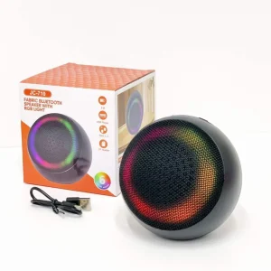 JC-710 Portable Wireless Bluetooth Speaker with Colorful RGB Light Compact Rechargeable Bass Speaker for Home Party & Outdoor