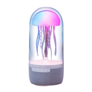 Jellyfish Aesthetic Atmosphere Decoration RGB LED Lighting TF TWS AUX Bluetooth Speaker