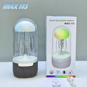 Jellyfish Mini Wireless Speaker with RGB LED Lighting MAX113 Sound Activated for Bluetooth Rhythm Night Light USB Audio System