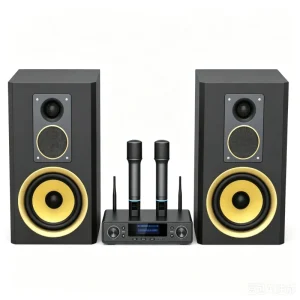 K03 TV Speakers with 2 Metal UHF Microphones 3-way Blue Tooth Speaker 300W Sound Bar Soundbar Home Theatre System Subwoofer