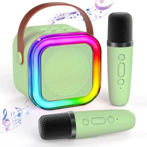 K12 Wireless Karaoke Speaker Portable BT Karaoke Audio Sound Box Speaker with 2 Mic Support TF USB