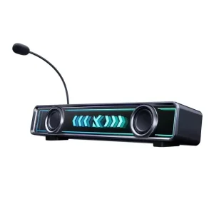 K20 Gaming Speaker with Microphone Dual Mode 7.1 Surround Sound RGB Desk Set Gamer Soundbar for PC/PS4/Phone