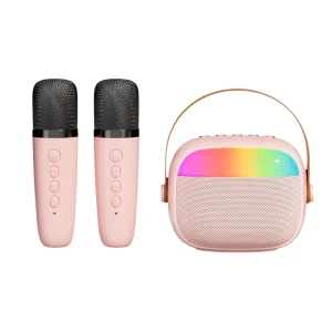 K30 Mini Portable BT Karaoke Wireless Speaker Microphone RGB LED Lighting for Outdoor Sports Home Parties and Kid’s Gift