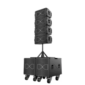 K6 12″ Portable Active Line Array System Neodymium Magnets Professional PA Speaker 300W 1200W Output 55Hz 18kHz