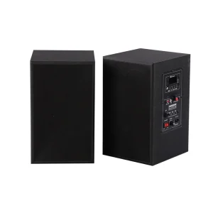 KC-138 30 Watt Home Theater Stereo Sound System Wooden Boxes Bookshelf Active Pair Speakers Pairing Speakers
