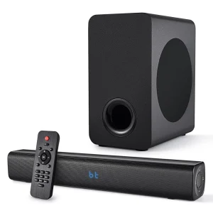 KENUO 2.1CH 60W Wireless Sound Bar Surround Home Theater Speaker System TV Soundbar With Subwoofer