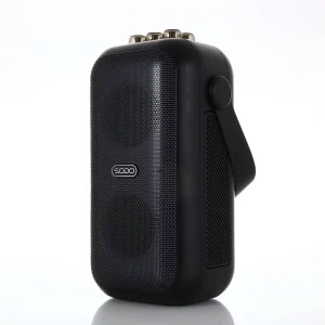 KENUO Home Family Party RGB Light 20W Portable DJ Karaoke Machine Speaker With Two Wireless Microphones