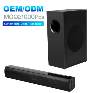 KENUO OEM 45W TV Speaker Soundbar Home Theatre System Remote Wireless Soundbar 2.1 With Subwoofer