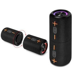 KENUO Outdoor IPX6 Waterproof 2 In1 TWS Mini 16W 3D Surround RGB Colorful Light Portable Speakers